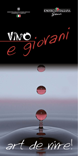 La Brochure - Vino e Giovani