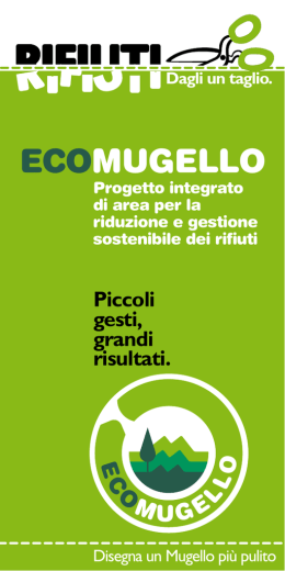 Il vademecum sul progetto EcoMugello (File pdf