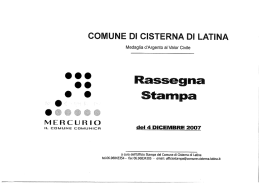 MERCUR i 0 - Comune di Cisterna di Latina