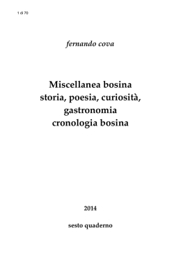 miscellanea bosina - sito bosino dal 1997