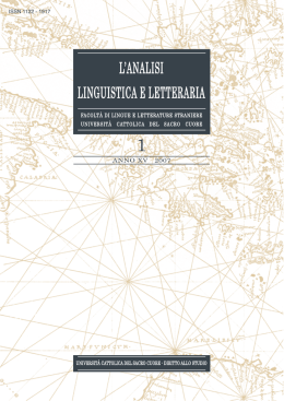 L`ANALISI LINGUISTICA E LETTERARIA
