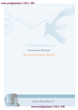 Alessandro Manzoni - Del trionfo della libertà