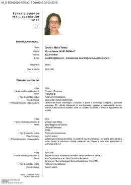 Curriculum Vitae - Esercito Italiano