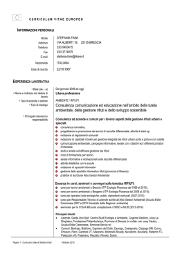 Curriculum Stefania Faini