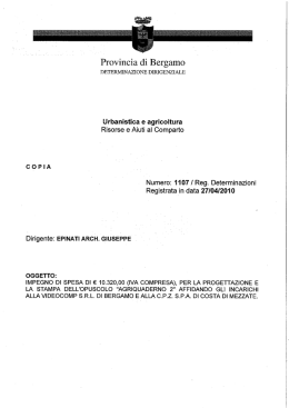 Determinazioni - Provincia di Bergamo