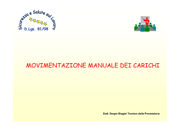 Movimentazione manuale dei carichi