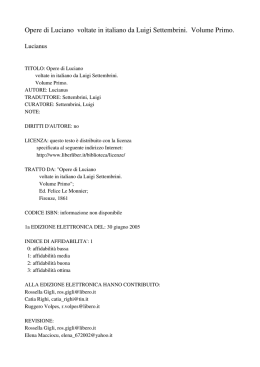 Opere di Luciano voltate in italiano da Luigi