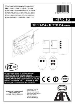 INTRIC 1-2 TRC 1-2-4 / MITTO 2