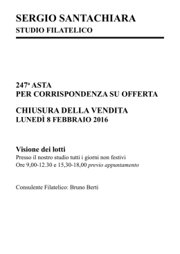 Scarica il catalogo dell`asta in formato PDF