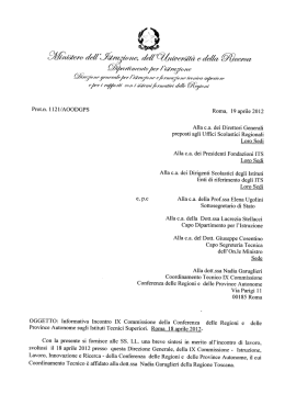 Nota MIUR prot.1121 - Ufficio Scolastico Regionale per l`Emilia