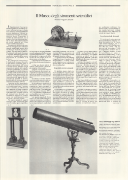 Il museo degli strumenti scientifici