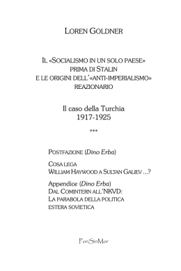 Il caso della Turchia 1917-1925