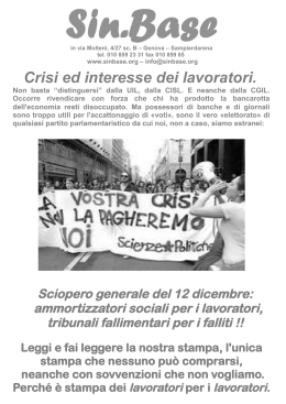 Crisi ed interesse dei lavoratori.