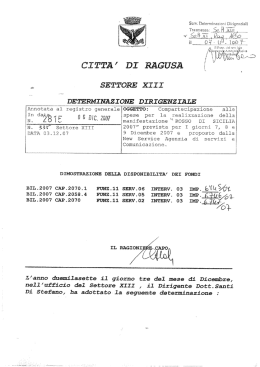 SE`TT`ORE III - Comune di Ragusa