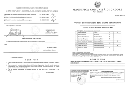 IL SEGRETARIO - Magnifica Comunit&agrave; di Cadore