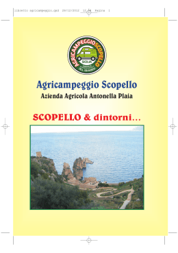 libretto agricampeggio - Agricampeggio Scopello