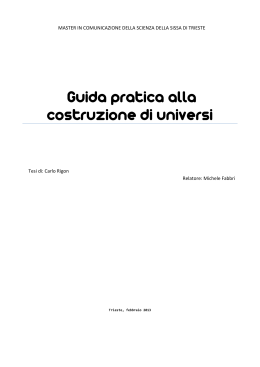 Guida pratica alla costruzione di universi