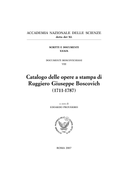 Catalogo delle Opere Edite - Osservatorio Astronomico di Brera