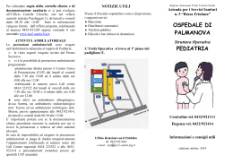 Pediatria PM otobre 2014 - Azienda per l`Assistenza Sanitaria n. 2