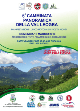 6° camminata panoramica della Val Leogra