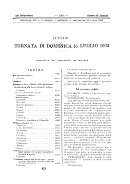 TORNATA DI DOMENICA 15 LUGLIO 1923