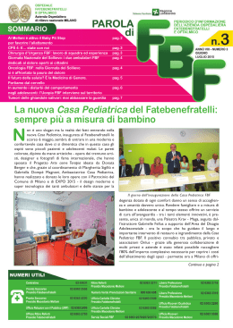 Parola FBF n. 3 anno 2015 - Ospedale Fatebenefratelli