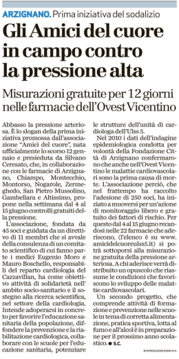 Giornale di Vicenza Maggio 2012