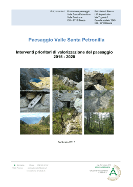 Progetto completo - Fondazione paesaggio valle Santa Petronilla e