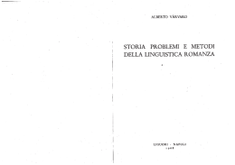storia problemi e metodi della linguistica romanza