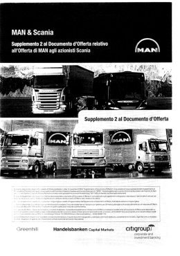 Supplemento al documento d`offerta