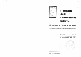 I compiti delle commissioni interne e il regolamento