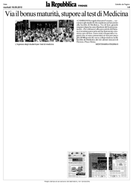 Via il bonus maturit&agrave;, stupore al test di Medicina