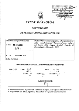 determinazione dirigenziale