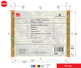 Sonata per pianoforte solo &bull; Six Encores &bull; Rounds