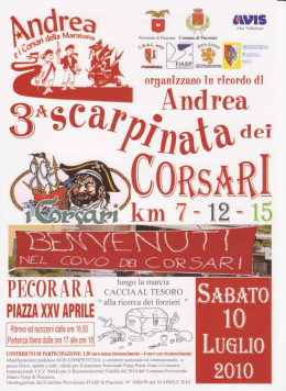 3^ Scarpinata dei corsari - Pecorara
