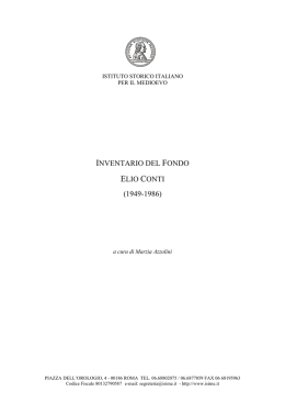INVENTARIO DEL FONDO ELIO CONTI (1949