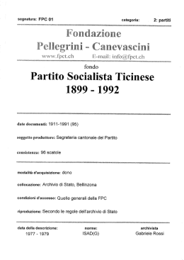 Fondo 01 - Fondazione Pellegrini Canevascini
