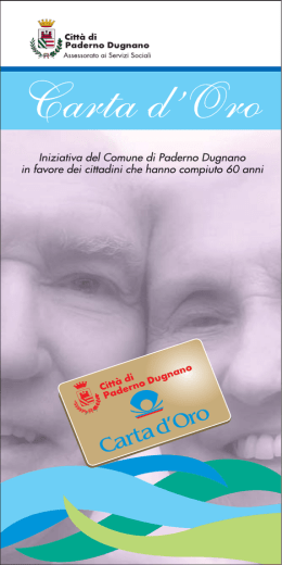 pagine singole - Sito Istituzionale del Comune di Paderno Dugnano