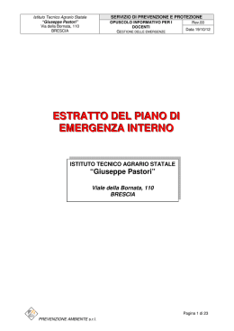 opuscolo informativo per docenti - Istituto Tecnico Agrario Statale "G