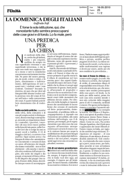Una predica per la Chiesa