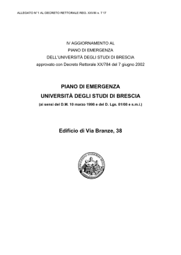 1. Edificio di Via Branze 38 - Università degli Studi di Brescia