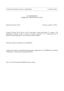 consiglio regionale della lombardia - Il Consiglio