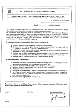 PATTO EDUCATIVO E AUTORIZZAZIONI PRIMARIA