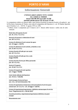 porto d`armi - Questure sul web