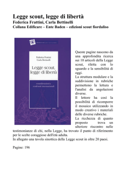 Legge scout, legge di libert&agrave;