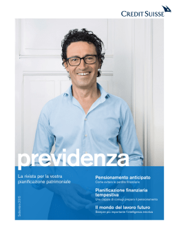 Previdenza - Credit Suisse