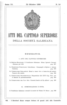 atti del capitolo superiore