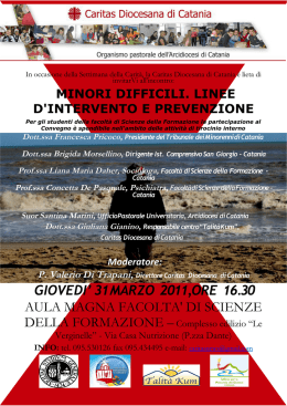 Opuscolo in stile classico - Facolt&agrave; di Scienze della Formazione