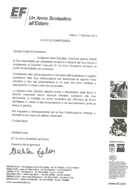 Un Anno Scolastico all`Estero