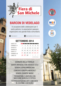 Scarica il pdf del libretto - Fiera Di San Michele